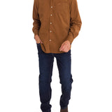 Camisa Algodón Orgánico Hombre Corduroy Café Rockford