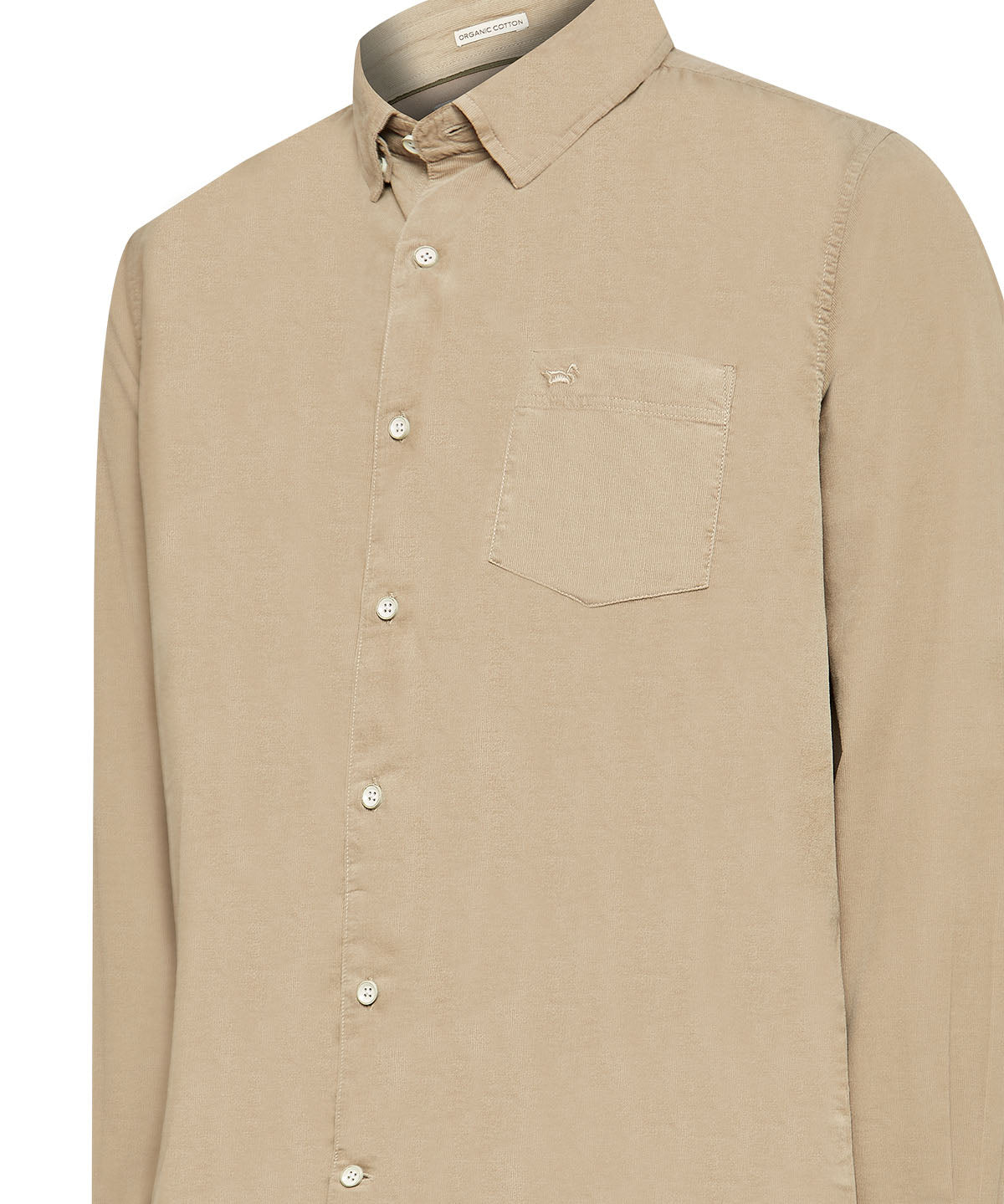 Camisa Algodón Orgánico Hombre Corduroy Beige Rockford