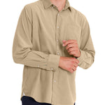 Camisa Algodón Orgánico Hombre Corduroy Beige Rockford