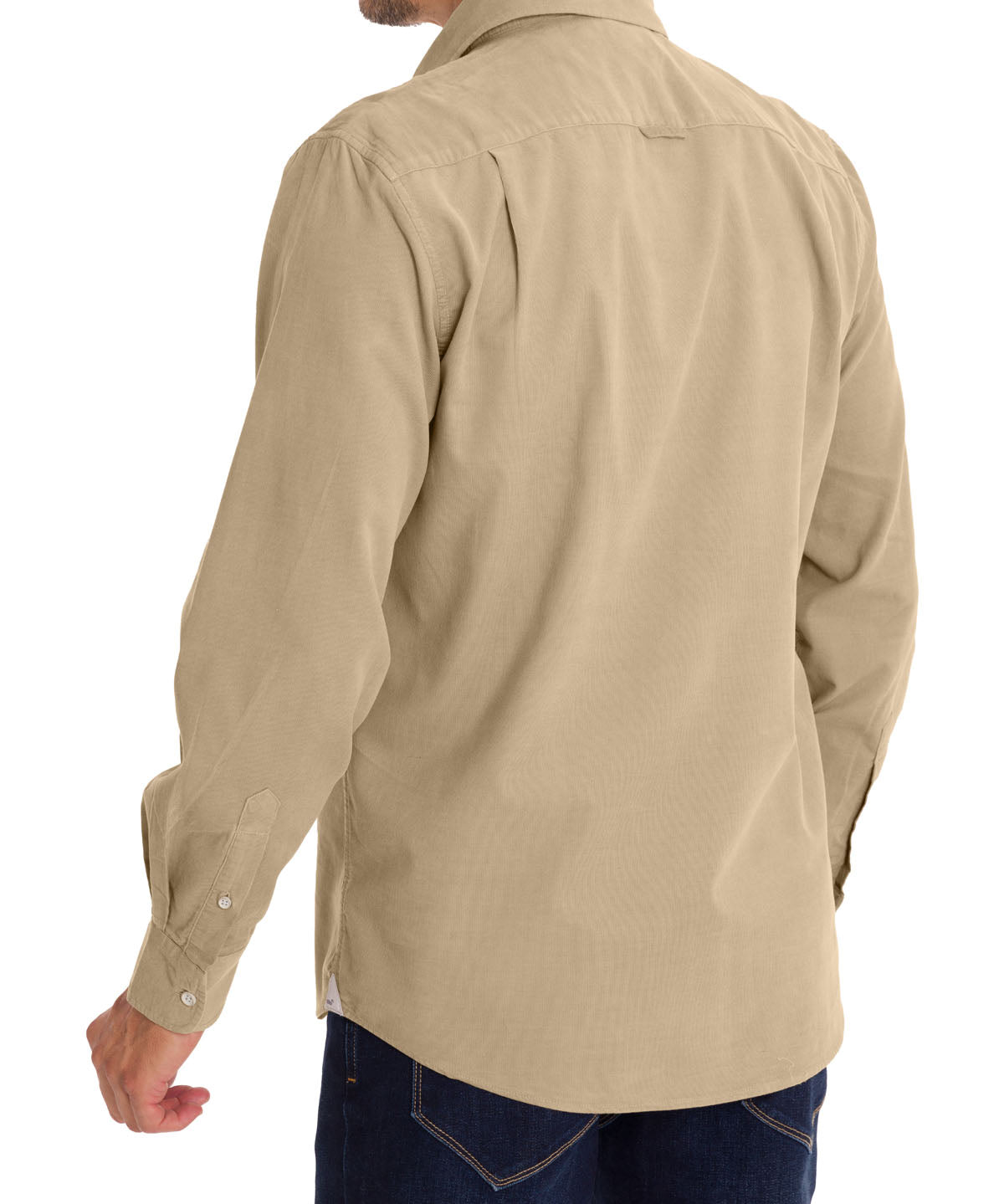 Camisa Algodón Orgánico Hombre Corduroy Beige Rockford