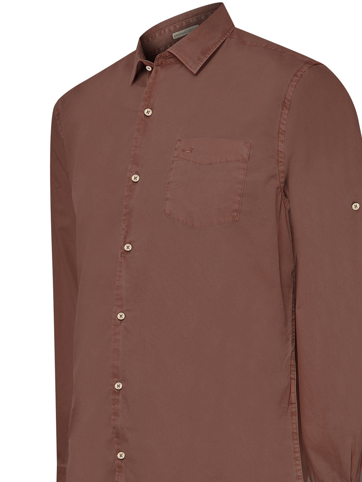 Camisa Algodón Orgánico Hombre Leeds Burdeo Rockford