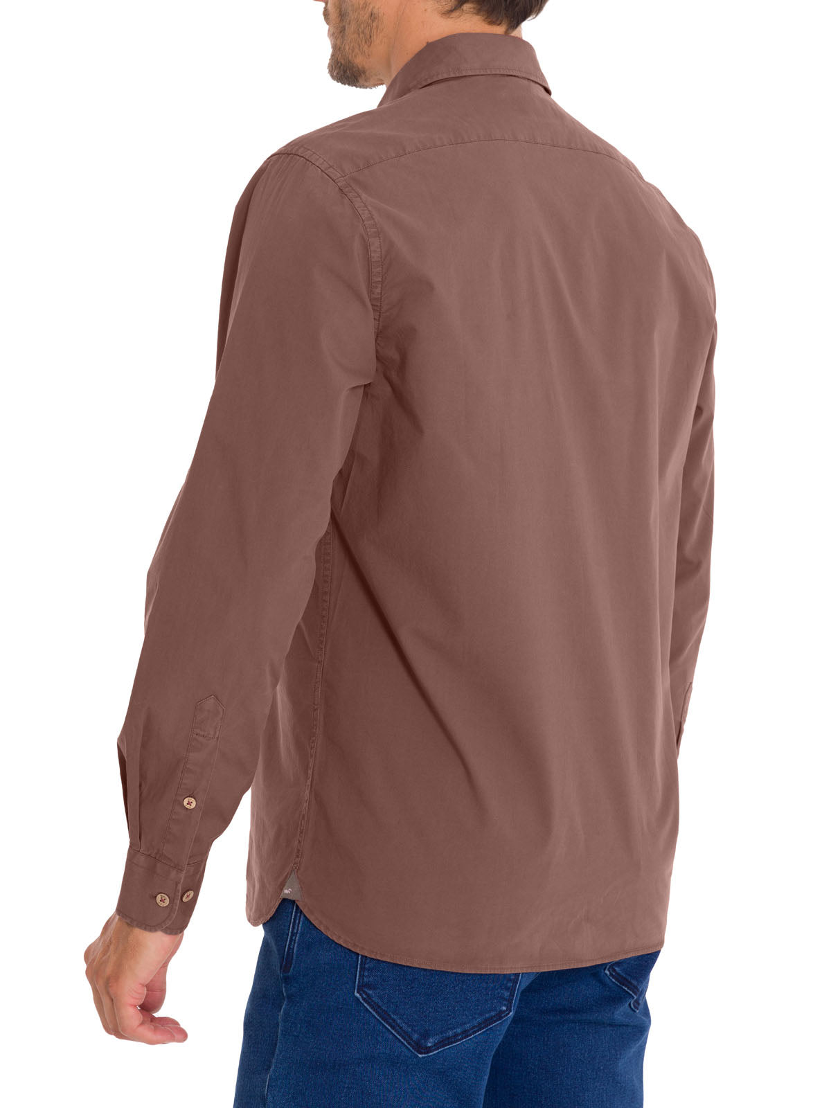 Camisa Algodón Orgánico Hombre Leeds Burdeo Rockford