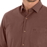 Camisa Algodón Orgánico Hombre Leeds Burdeo Rockford