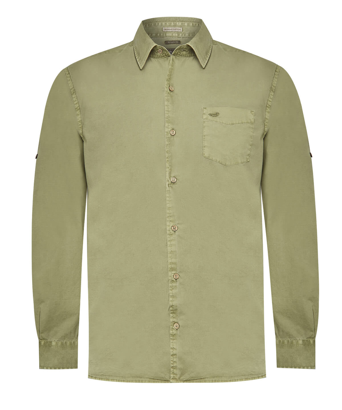 Camisa Algodón Orgánico Hombre Leeds Verde Rockford