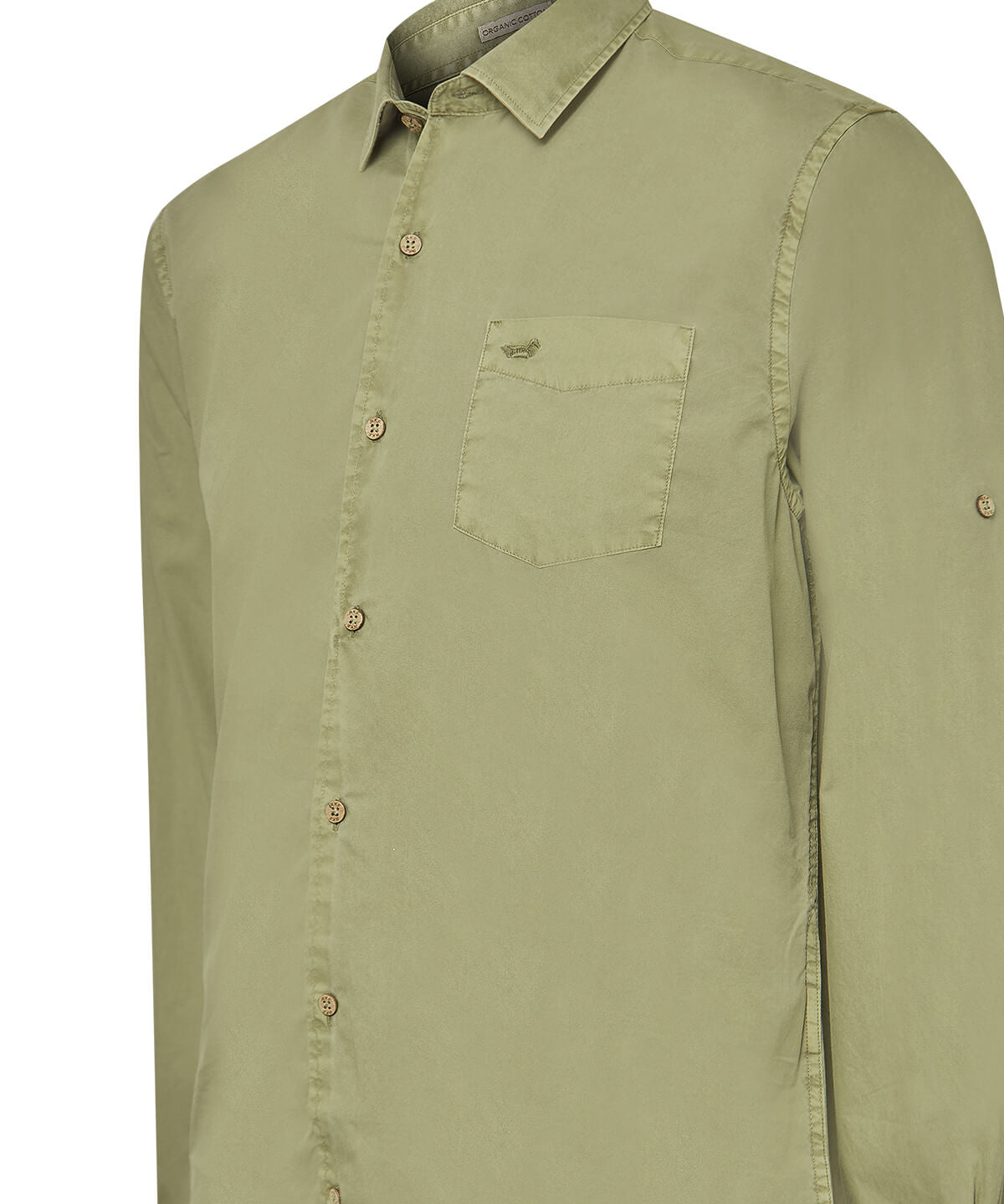 Camisa Algodón Orgánico Hombre Leeds Verde Rockford
