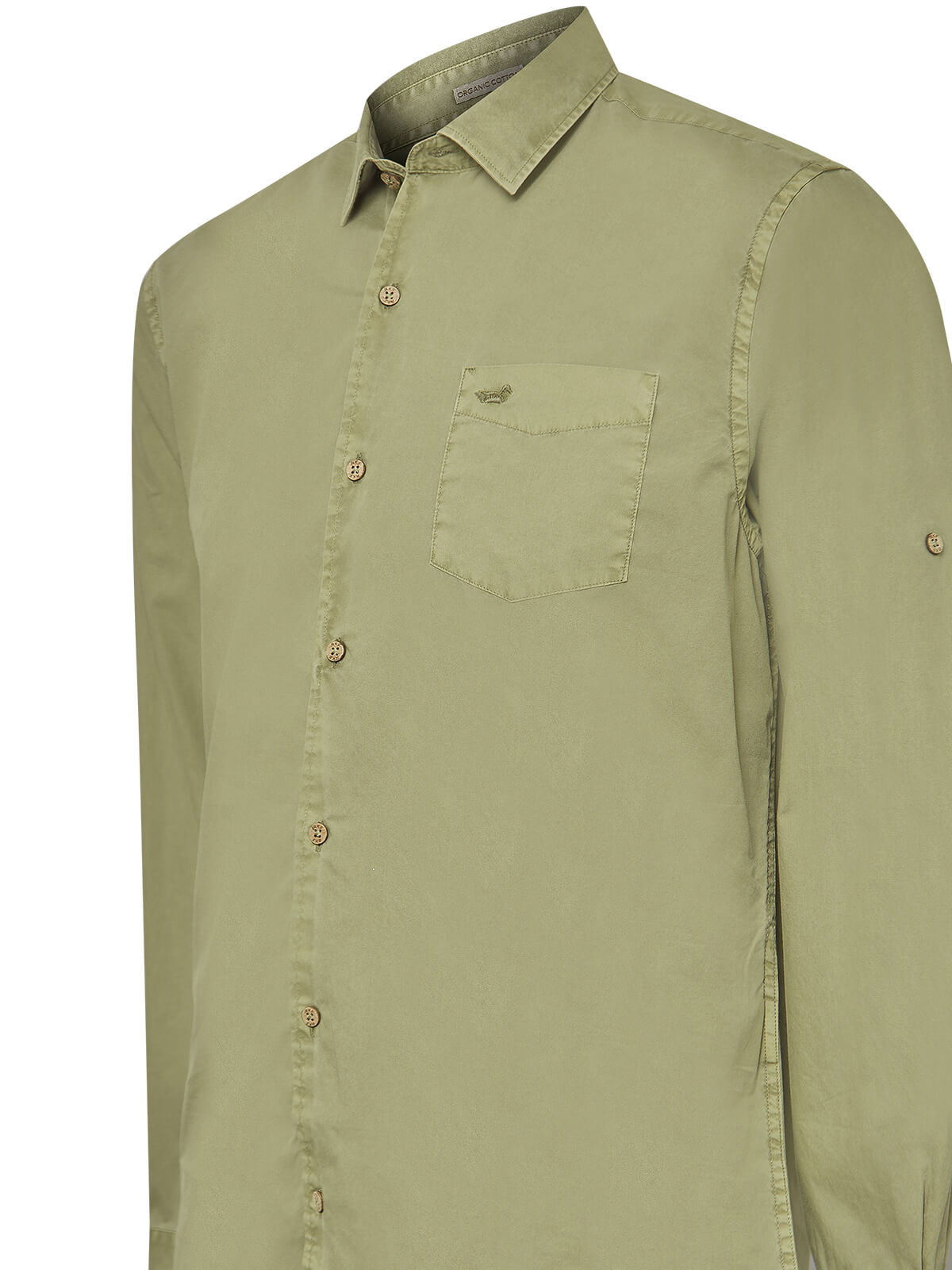 Camisa Algodón Orgánico Hombre Leeds Verde Rockford