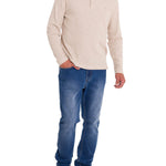 Polera Algodón Orgánico Hombre Wafle Beige Rockford