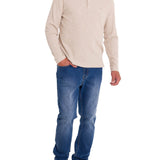 Polera Algodón Orgánico Hombre Wafle Beige Rockford