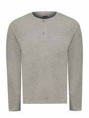 Polera Algodón Orgánico Hombre Wafle Gris Rockford