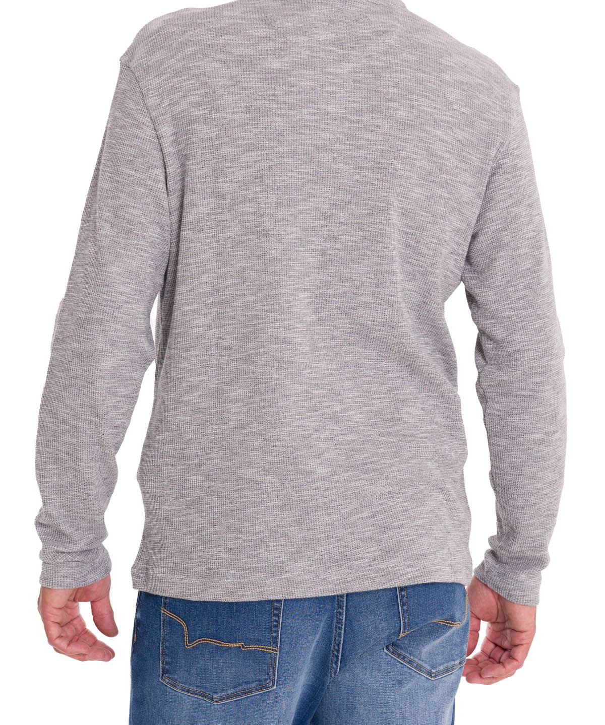 Polera Algodón Orgánico Hombre Wafle Gris Rockford