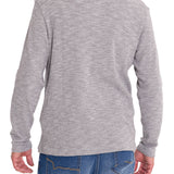 Polera Algodón Orgánico Hombre Wafle Gris Rockford