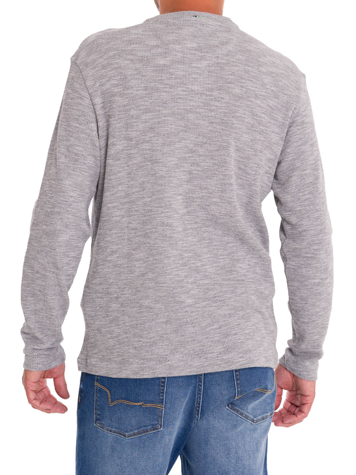 Polera Algodón Orgánico Hombre Wafle Gris Rockford
