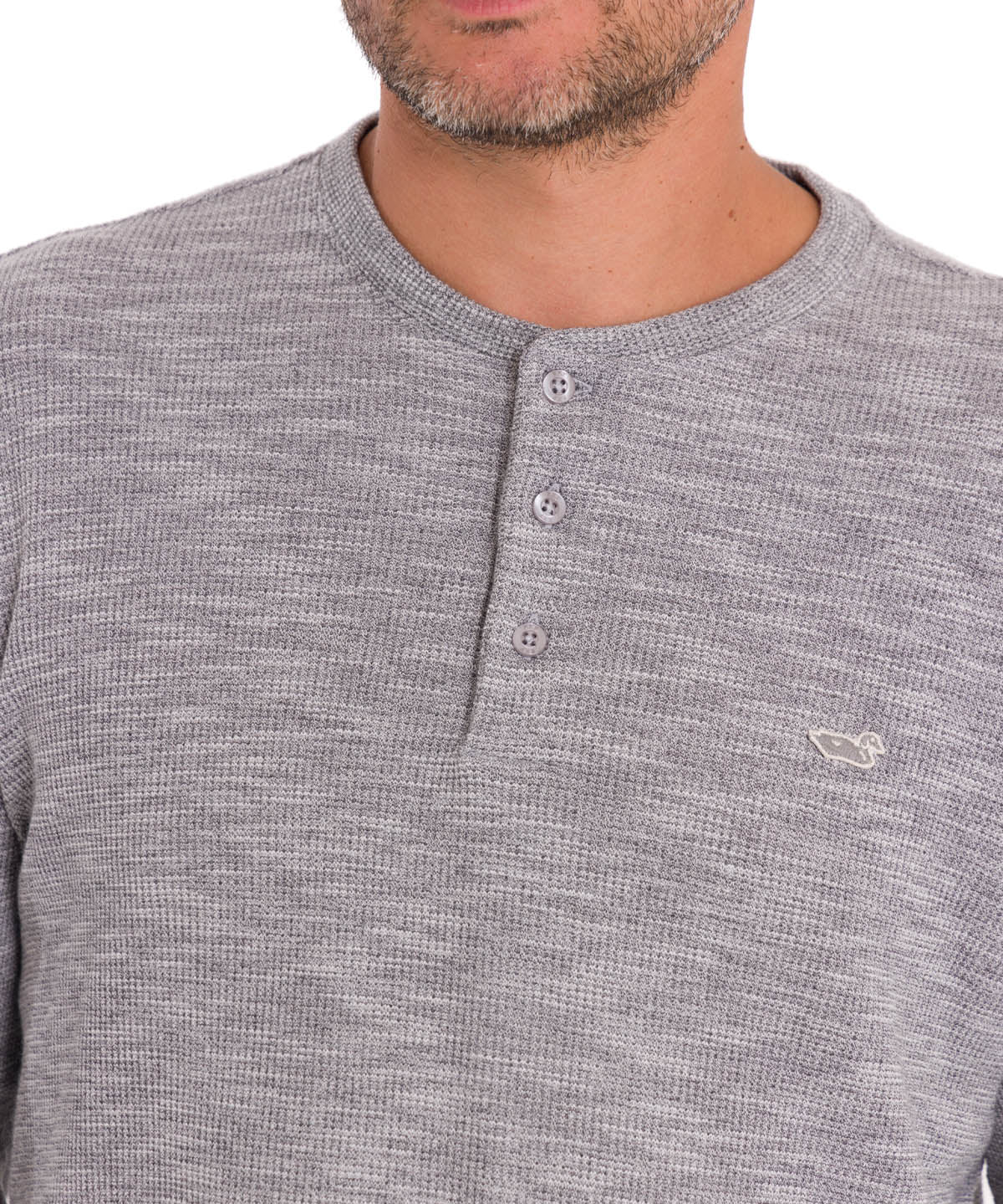 Polera Algodón Orgánico Hombre Wafle Gris Rockford