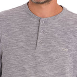 Polera Algodón Orgánico Hombre Wafle Gris Rockford