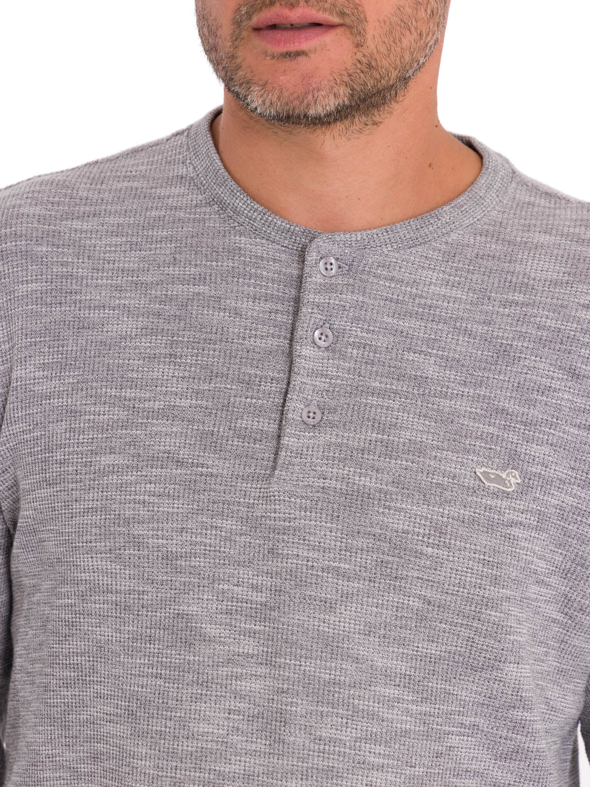 Polera Algodón Orgánico Hombre Wafle Gris Rockford