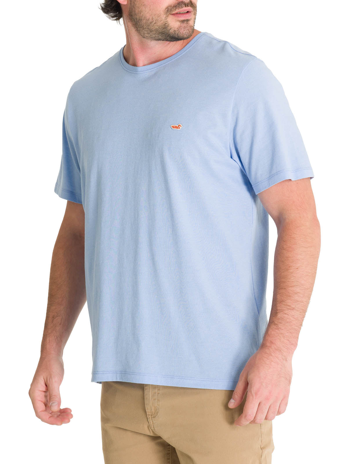 Polera Algodón Orgánico Hombre Native Celeste Rockford