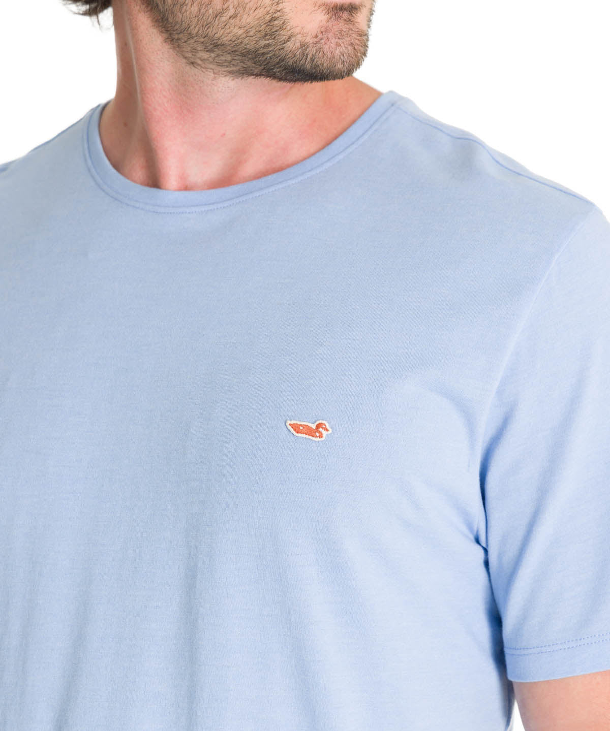 Polera Algodón Orgánico Hombre Native Celeste Rockford