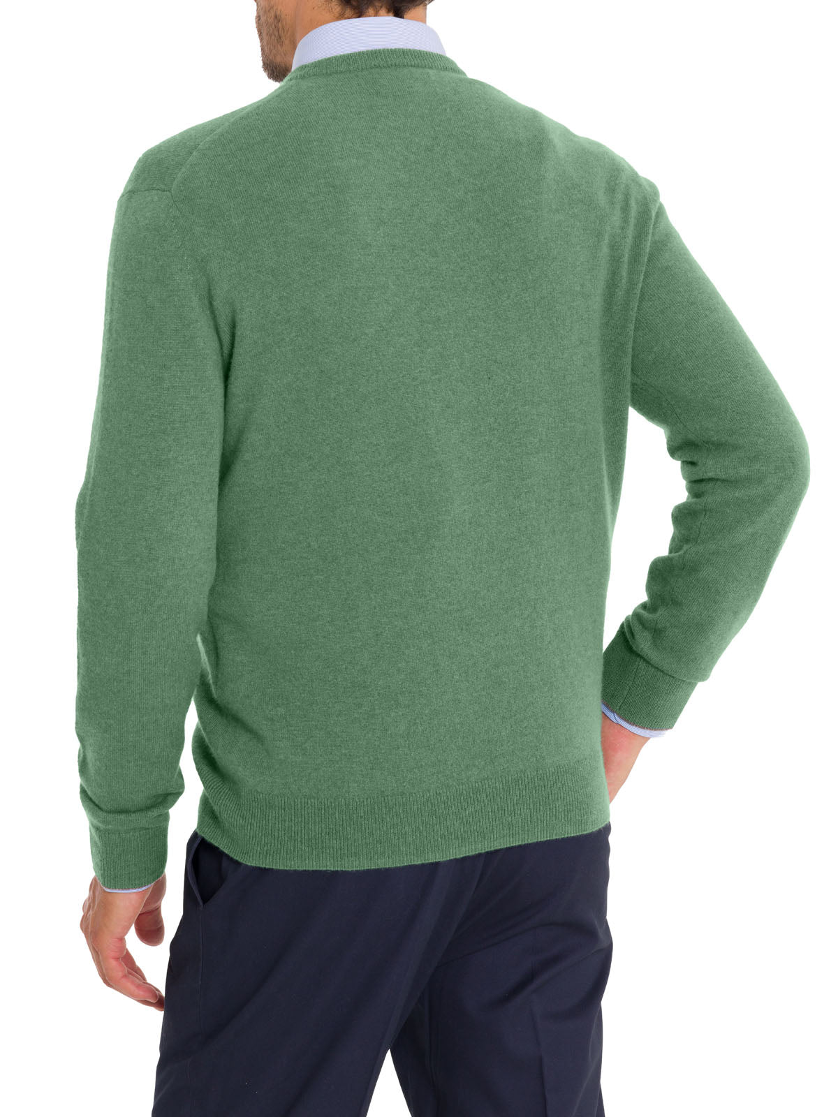 Sweater Cashmere Hombre Cash V Verde Rockford