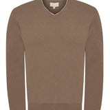 Sweater Cashmere Hombre Cash V Café Rockford