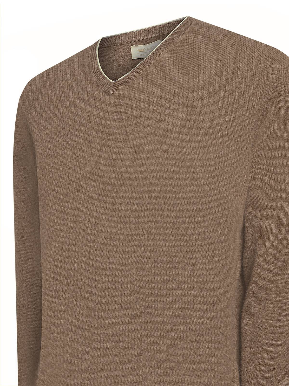 Sweater Cashmere Hombre Cash V Café Rockford