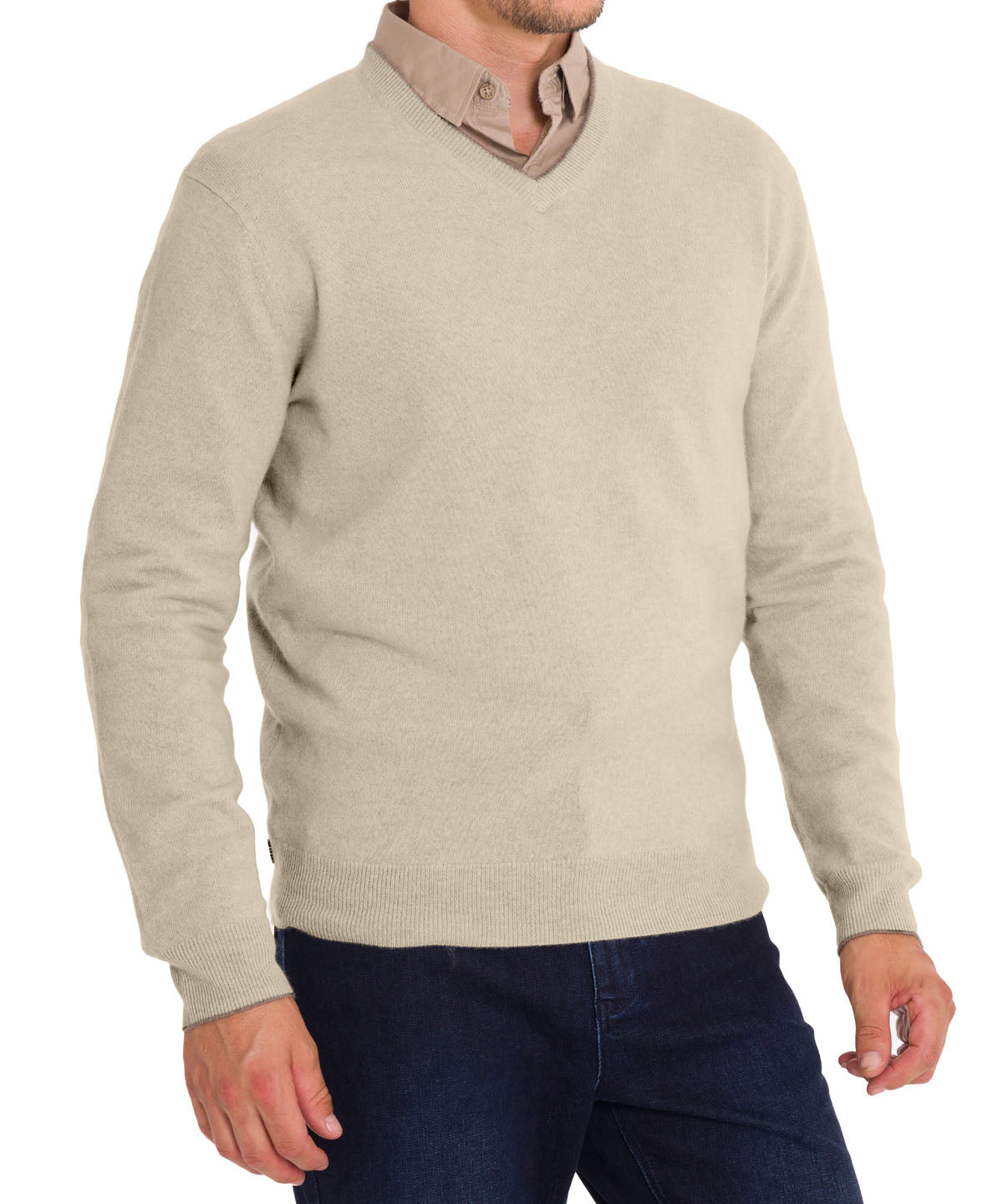Sweater Cashmere Hombre Cash V Gris Rockford