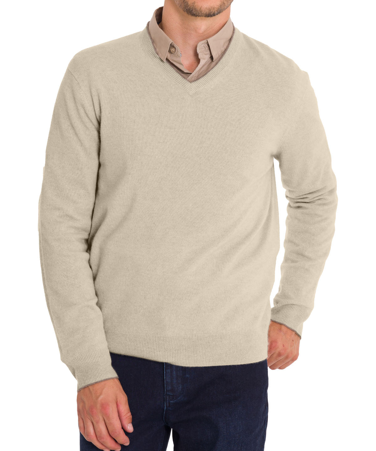 Sweater Cashmere Hombre Cash V Gris Rockford