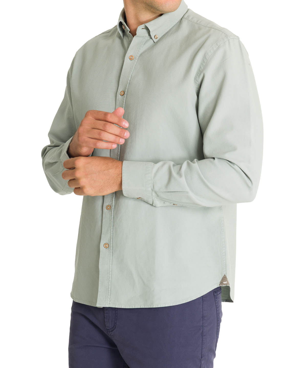 Camisa Algodón Orgánico Hombre Hunter Verde Rockford