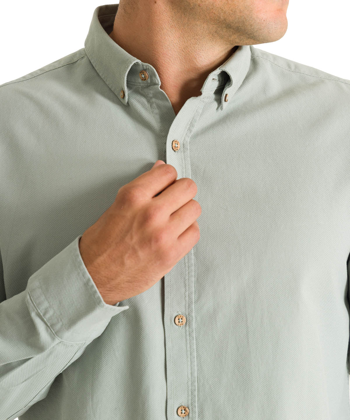Camisa Algodón Orgánico Hombre Hunter Verde Rockford