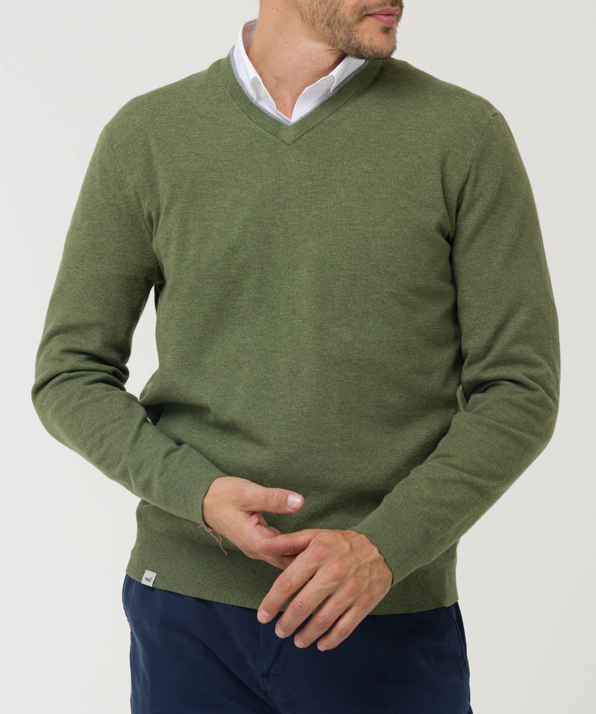 Sweater Fibras Recicladas Hombre Angriv Verde Rockford
