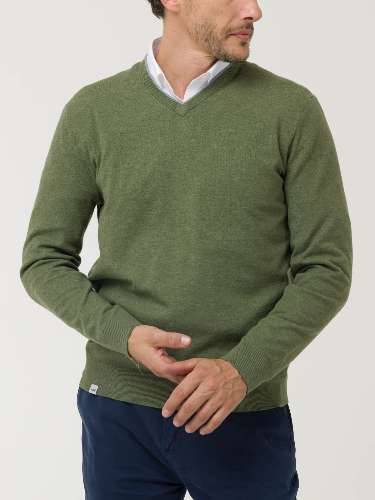 Sweater Fibras Recicladas Hombre Angriv Verde Rockford
