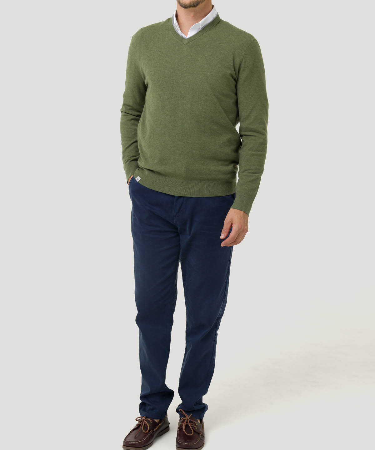 Sweater Fibras Recicladas Hombre Angriv Verde Rockford