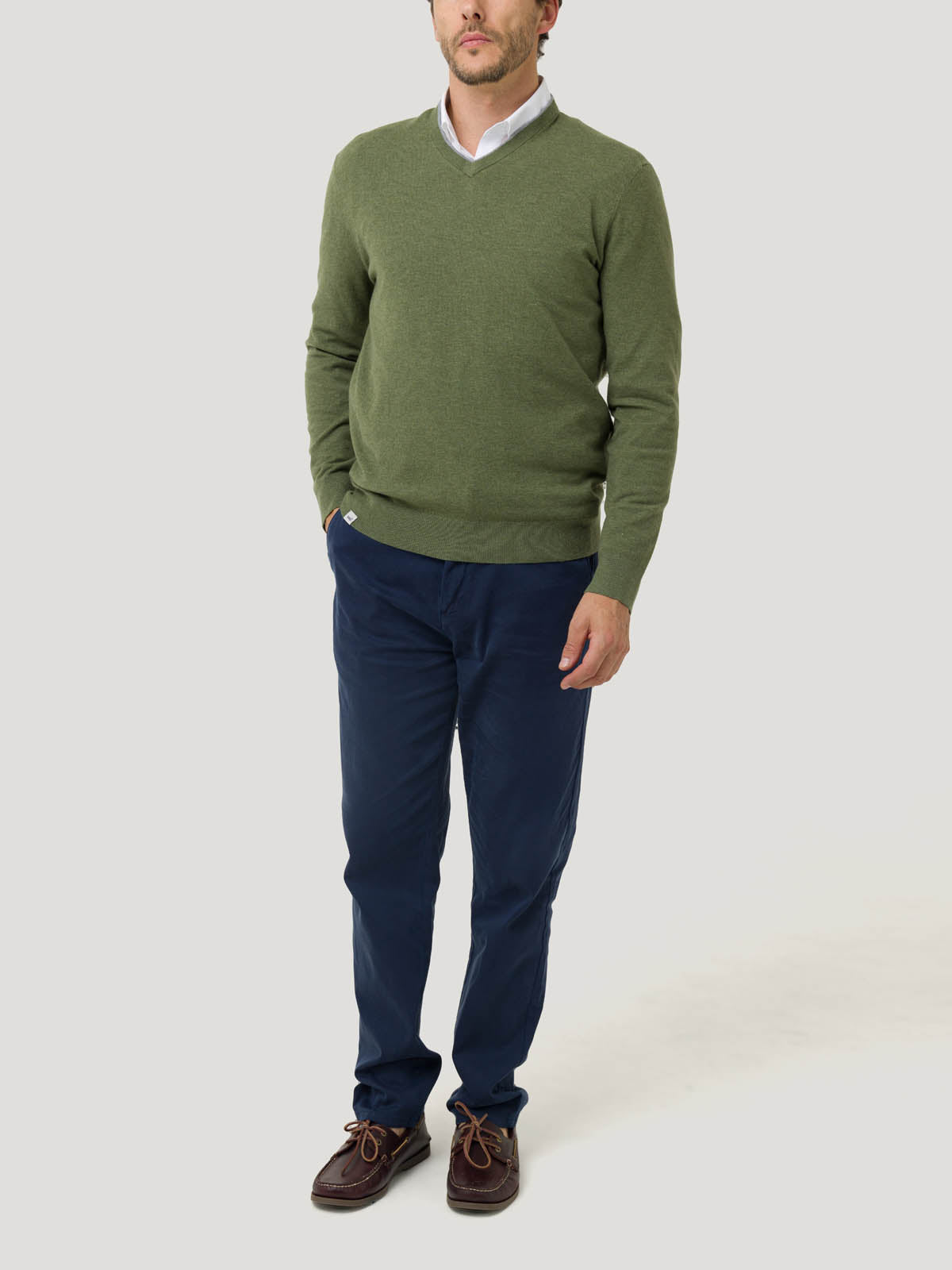Sweater Fibras Recicladas Hombre Angriv Verde Rockford