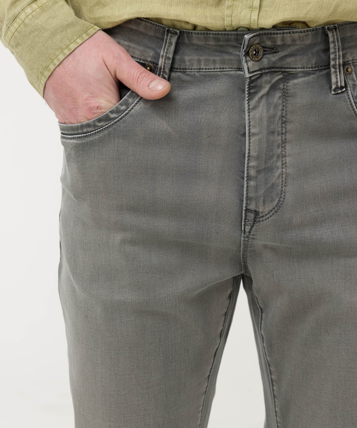 Jeans Algodón Hombre Bari Gris Rockford