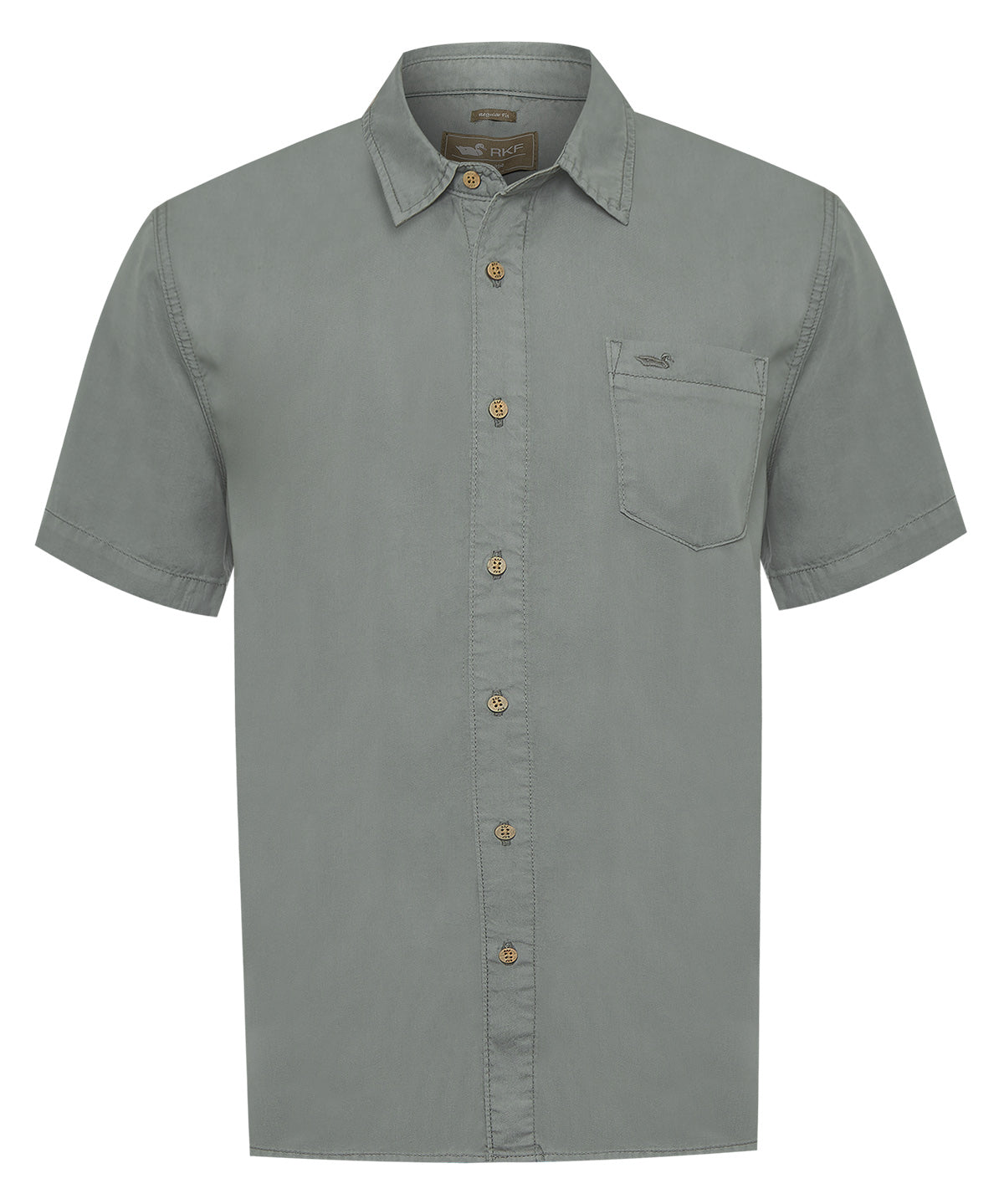 Camisa Tencel Hombre Verde Rockford