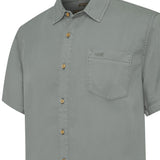 Camisa Tencel Hombre Verde Rockford