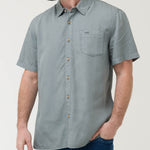 Camisa Tencel Hombre Verde Rockford
