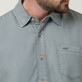 Camisa Tencel Hombre Verde Rockford