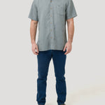 Camisa Tencel Hombre Verde Rockford