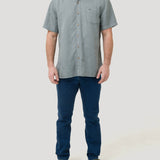 Camisa Tencel Hombre Verde Rockford