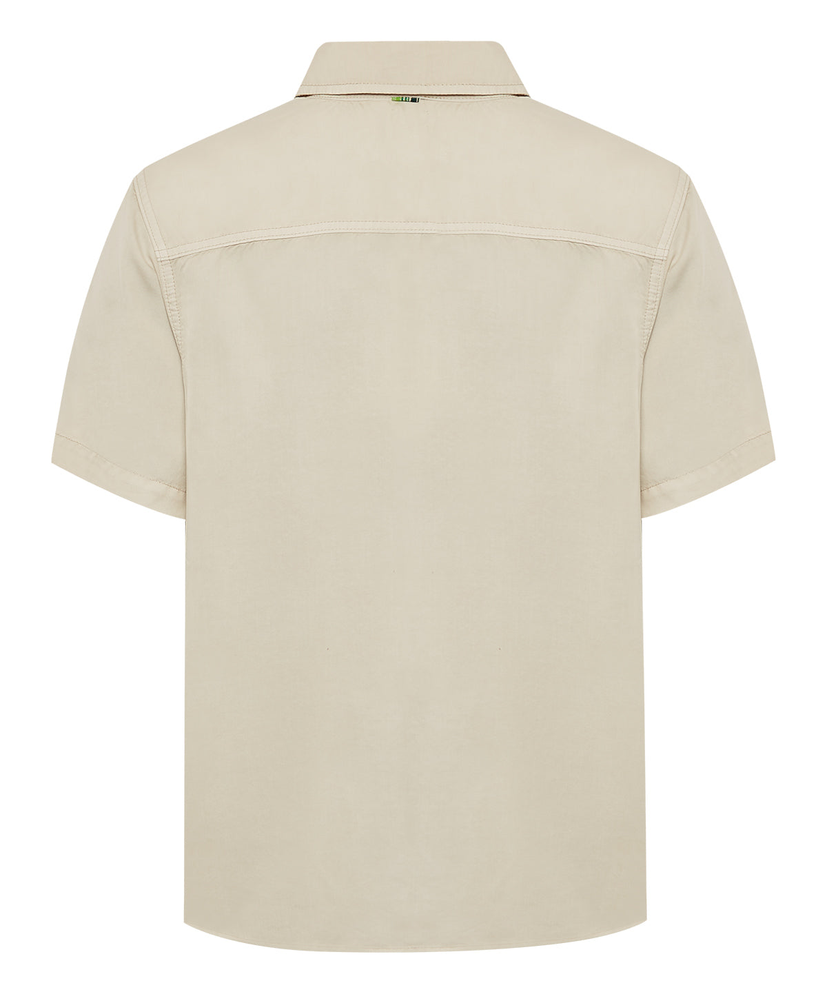 Camisa Tencel Hombre Beige Rockford
