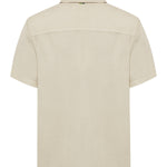 Camisa Tencel Hombre Beige Rockford