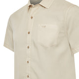 Camisa Tencel Hombre Beige Rockford