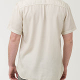 Camisa Tencel Hombre Beige Rockford