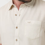 Camisa Tencel Hombre Beige Rockford