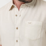 Camisa Tencel Hombre Beige Rockford