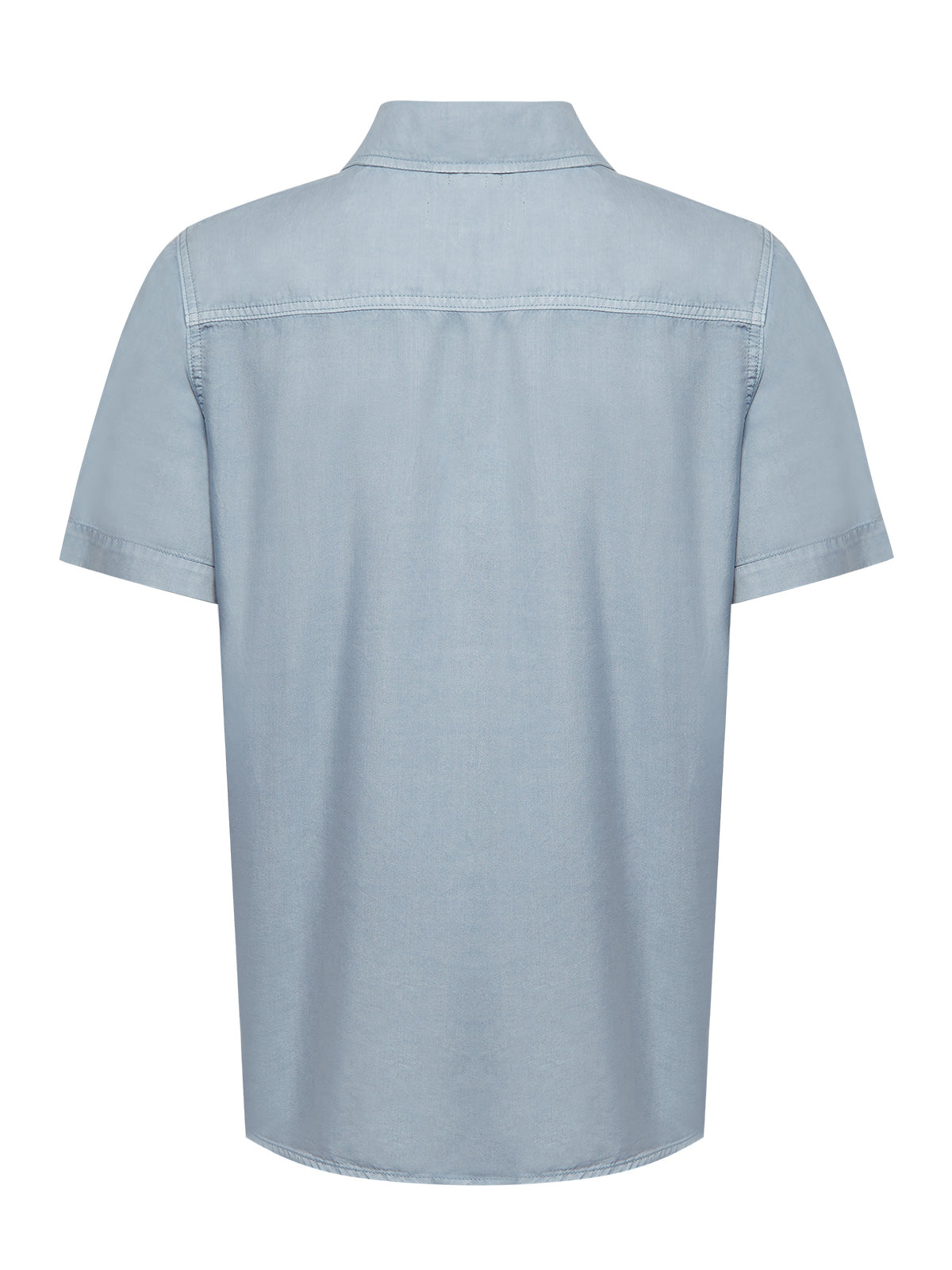 Camisa Tencel Hombre Azul Claro Rockford