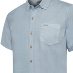 Camisa Tencel Hombre Azul Claro Rockford