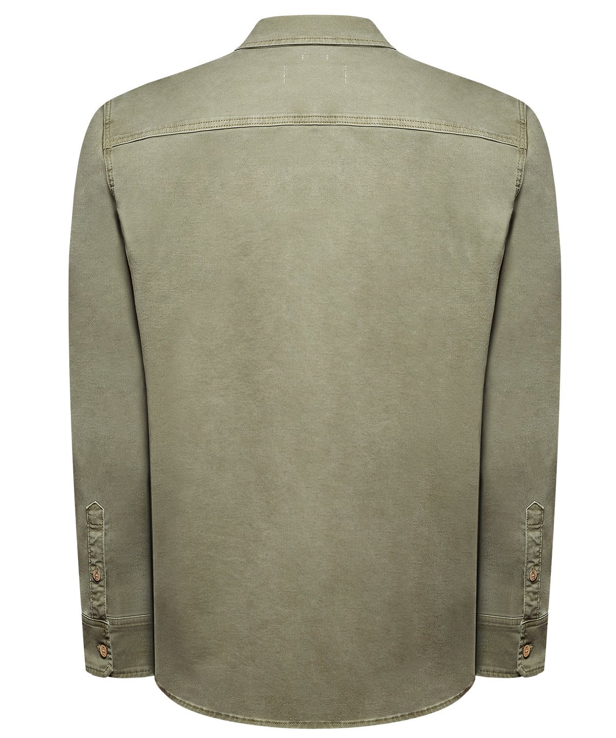 Camisa Algodón Hombre Denim Verde Rockford