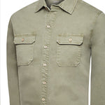 Camisa Algodón Hombre Denim Verde Rockford