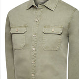 Camisa Algodón Hombre Denim Verde Rockford